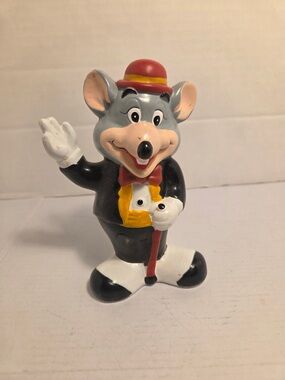 1993 CHUCK E CHEESE SHOWBIZ PIZZA “TUX ERA” VINTAGE 6" PLASTIC BANK